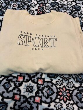 Abercrombie & Fitch Cream "Palm Springs Sport Club" Crewneck Sweatshirt